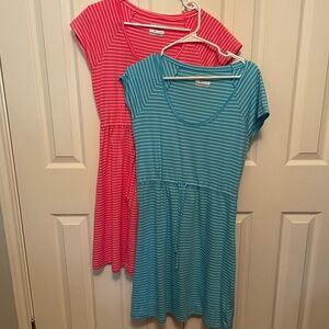 Columbia 2 drawstring short sleeve dresses size small